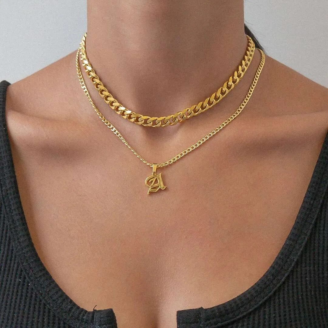 Cubana Initial Necklace