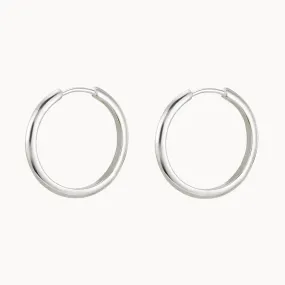dagger large hoop silver