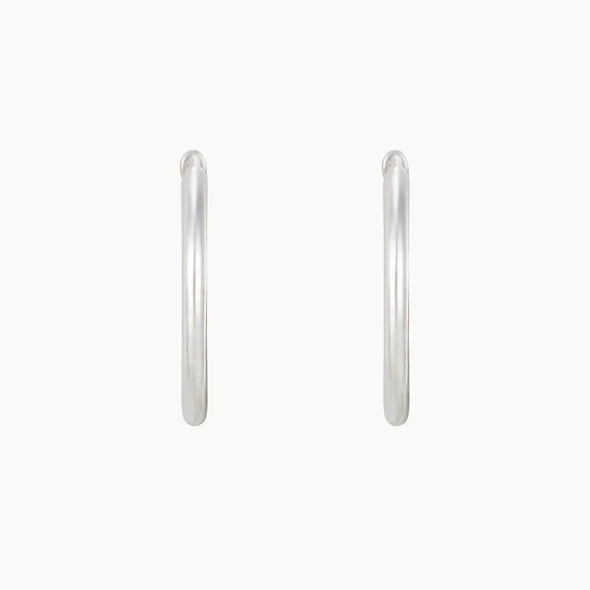 dagger large hoop silver