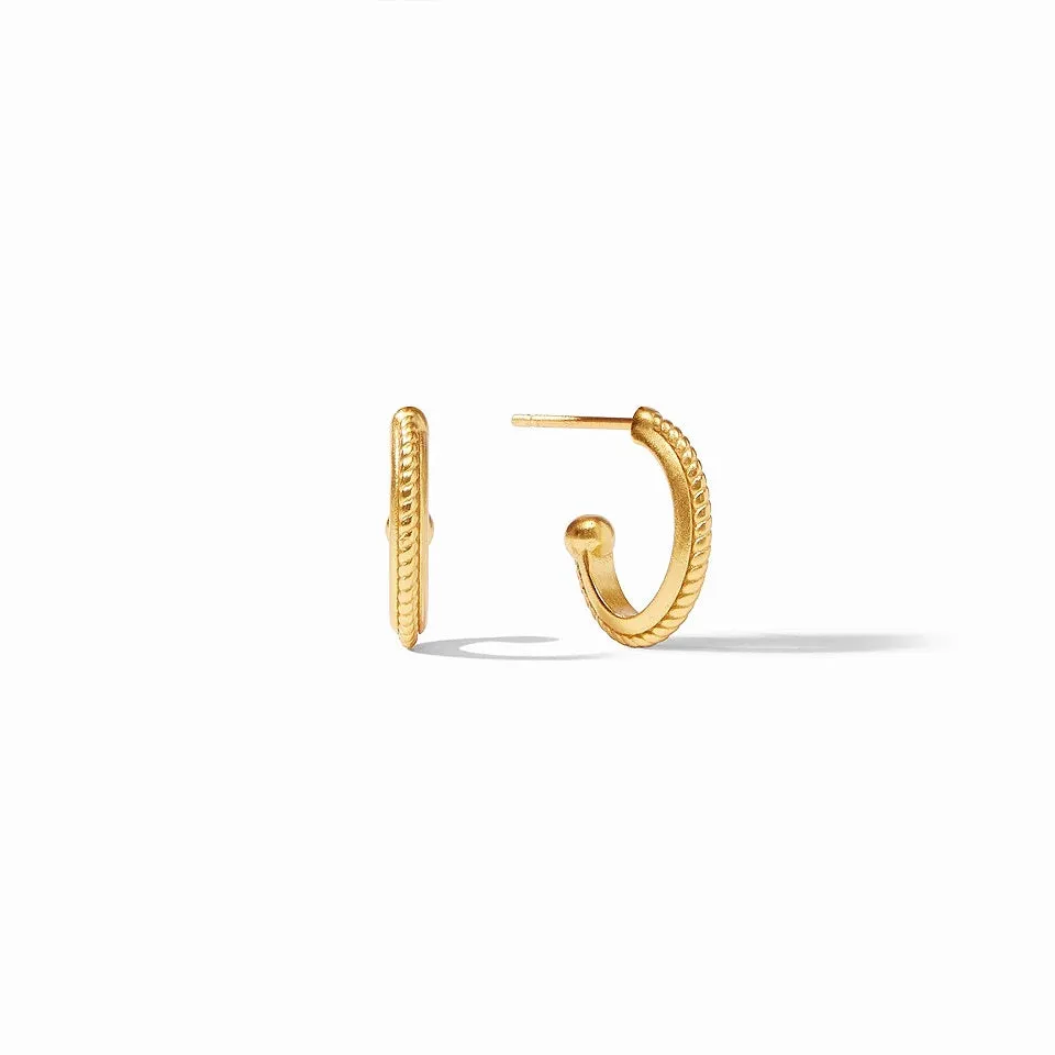 Delphine Pearl Hoop & Charm Earrings