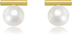 Double Ball Jacket Earrings for Women Girls Front Back 2 in 1 Stud Earrings Pearl Ball Earrings