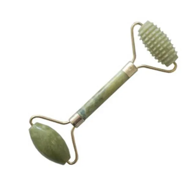 Double Heads Jade Stone Face Lift Facial Massage Roller