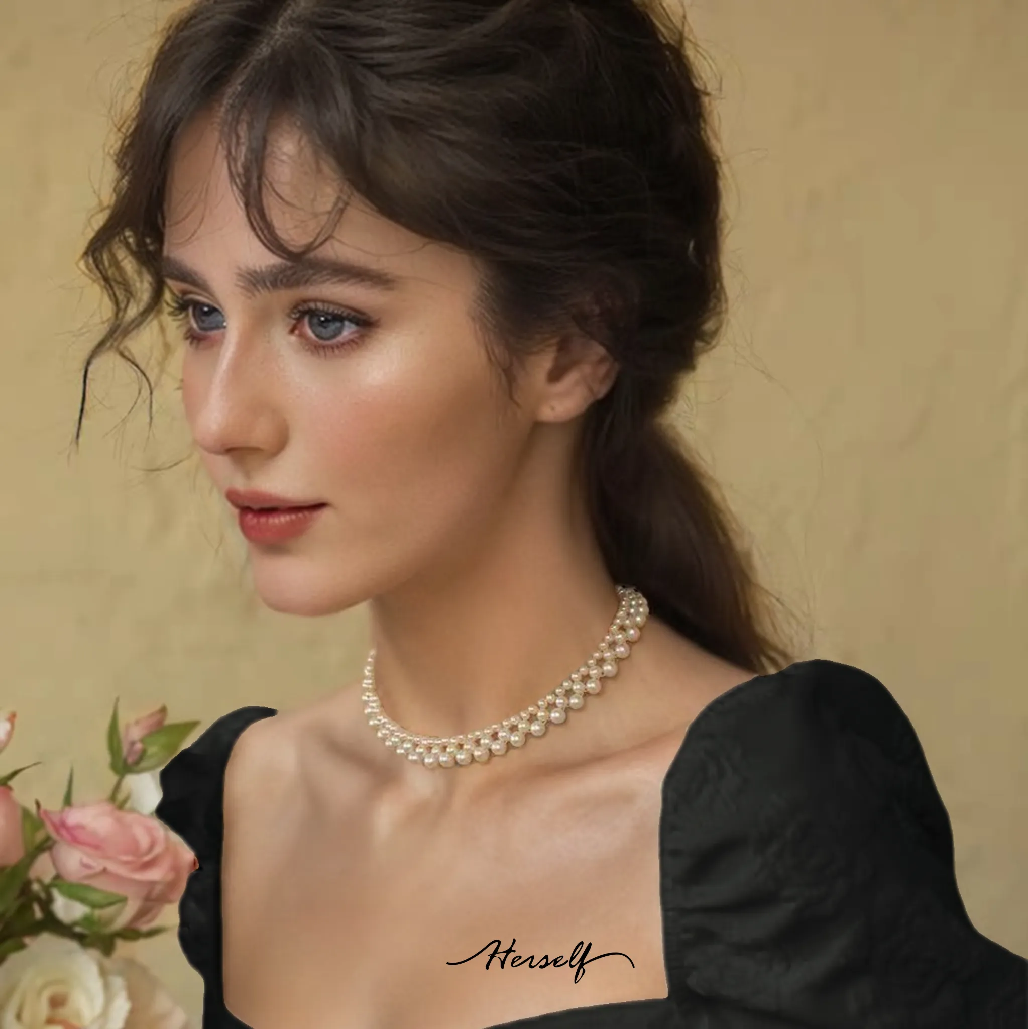 Elegant Braided Pearl Necklace