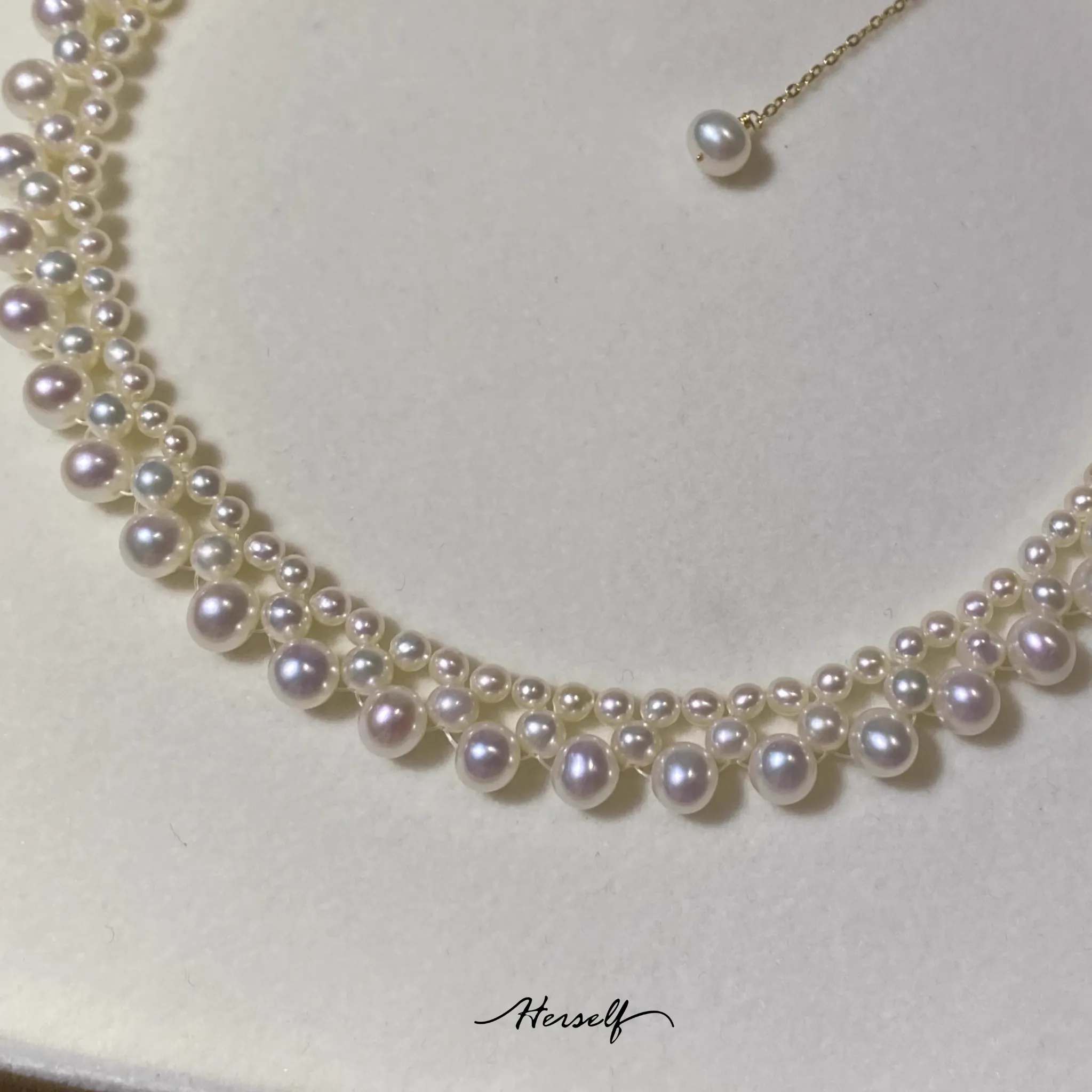 Elegant Braided Pearl Necklace