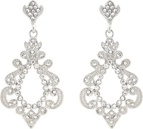 Elegant Bridal Wedding Jewelry Prom Crystal Rhinestone Vintage Chandelier Earring
