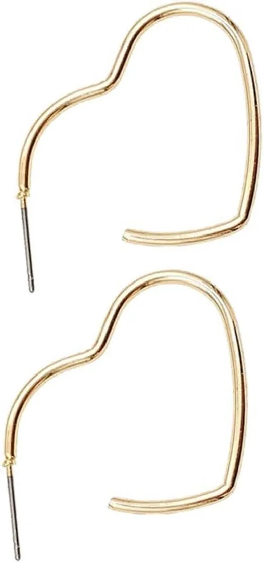 Elegant Heart Shape Gold Earrings for Women Earring Sets Charms Stylish Female Ear Jewelry Pair