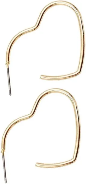 Elegant Heart Shape Gold Earrings for Women Earring Sets Charms Stylish Female Ear Jewelry Pair