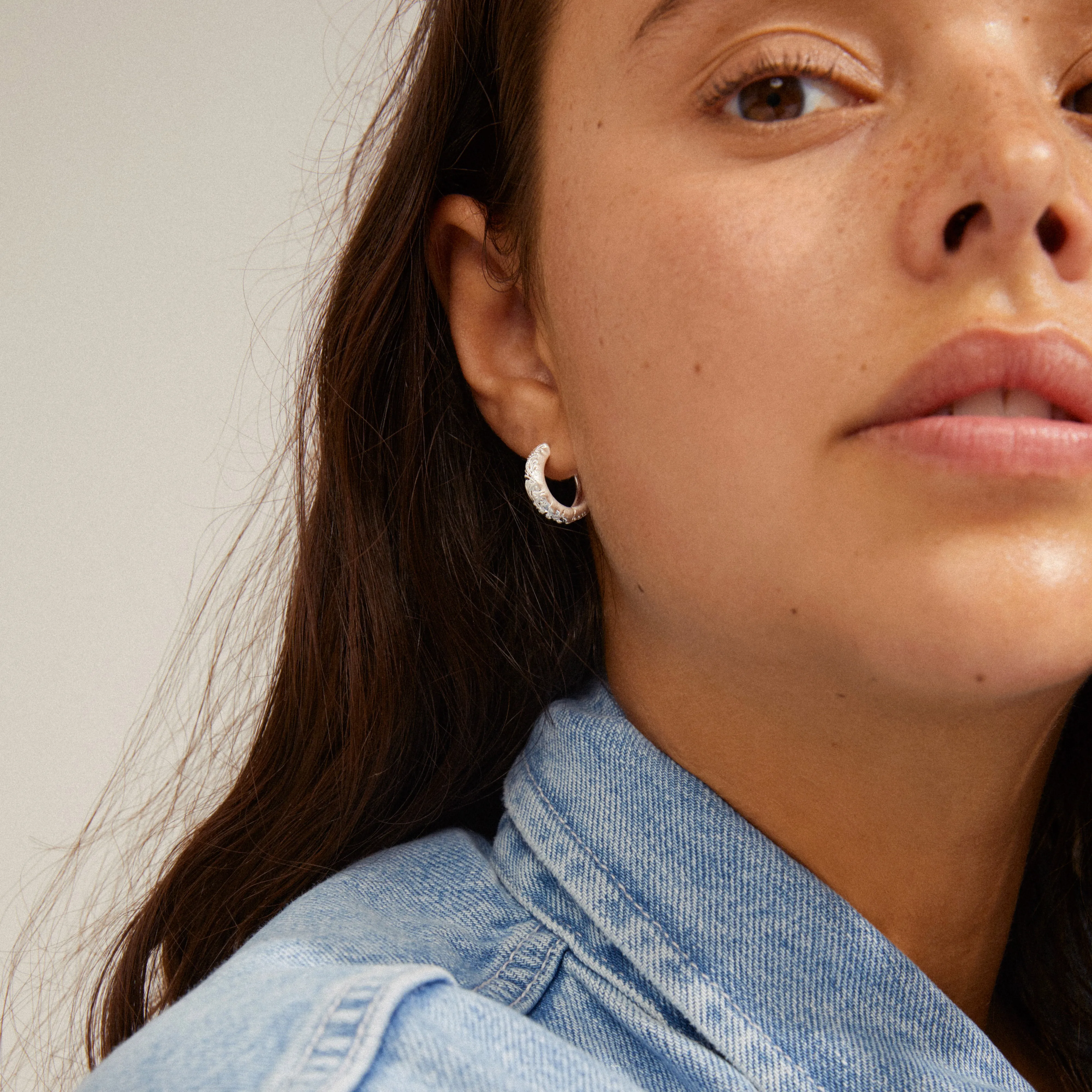 ELFRIDA recycled hoop earrings silver-plated