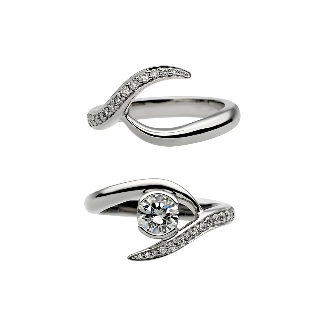 Entwined Rapture50 Wedding Ring - Platinum & 0.11ct Diamond