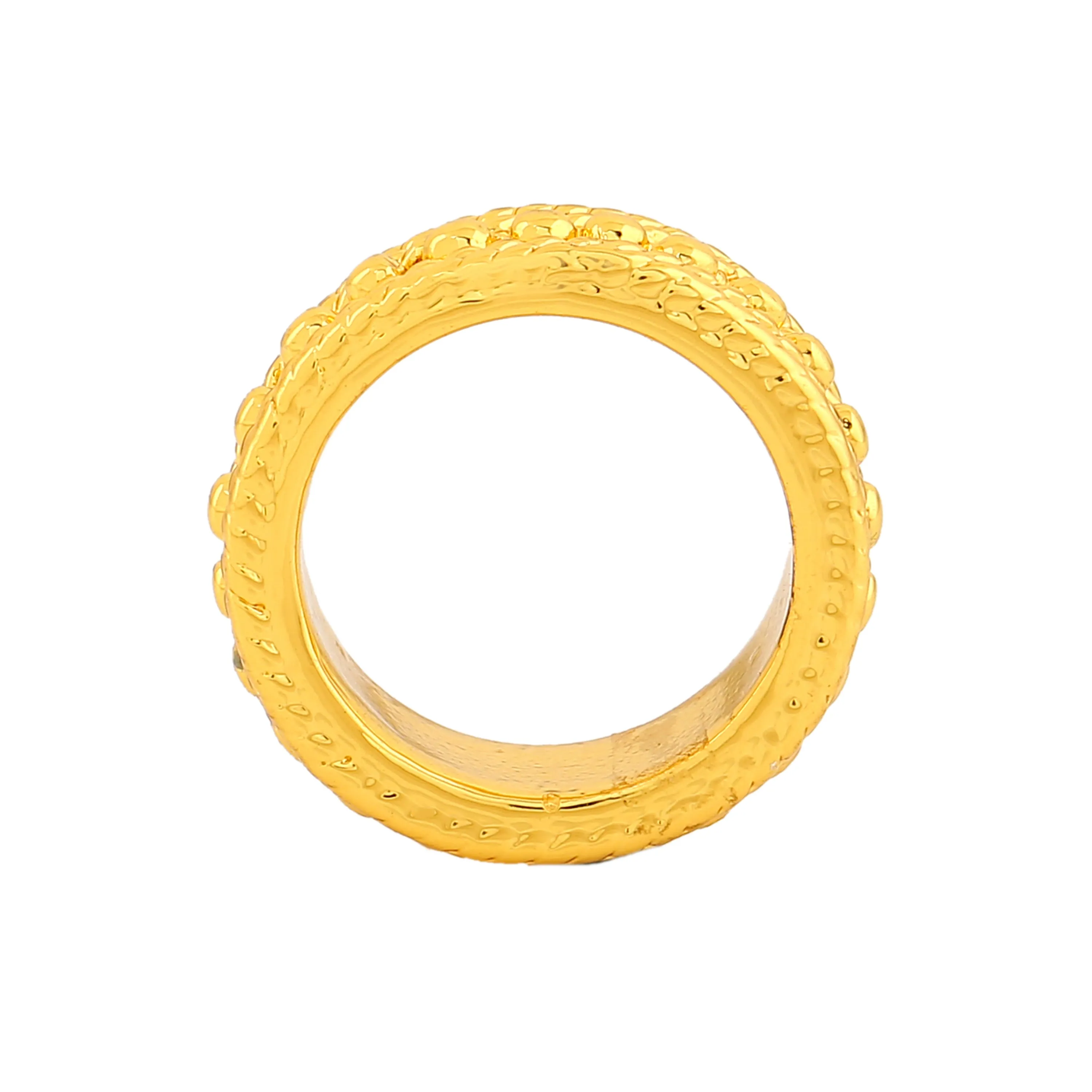 Estele Gold Plated Classic Patterned Finger Ring for Women