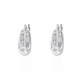 Esti Star Hoop Earrings | 925 Sterling Silver