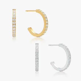 Everyday Medium CZ Hoops