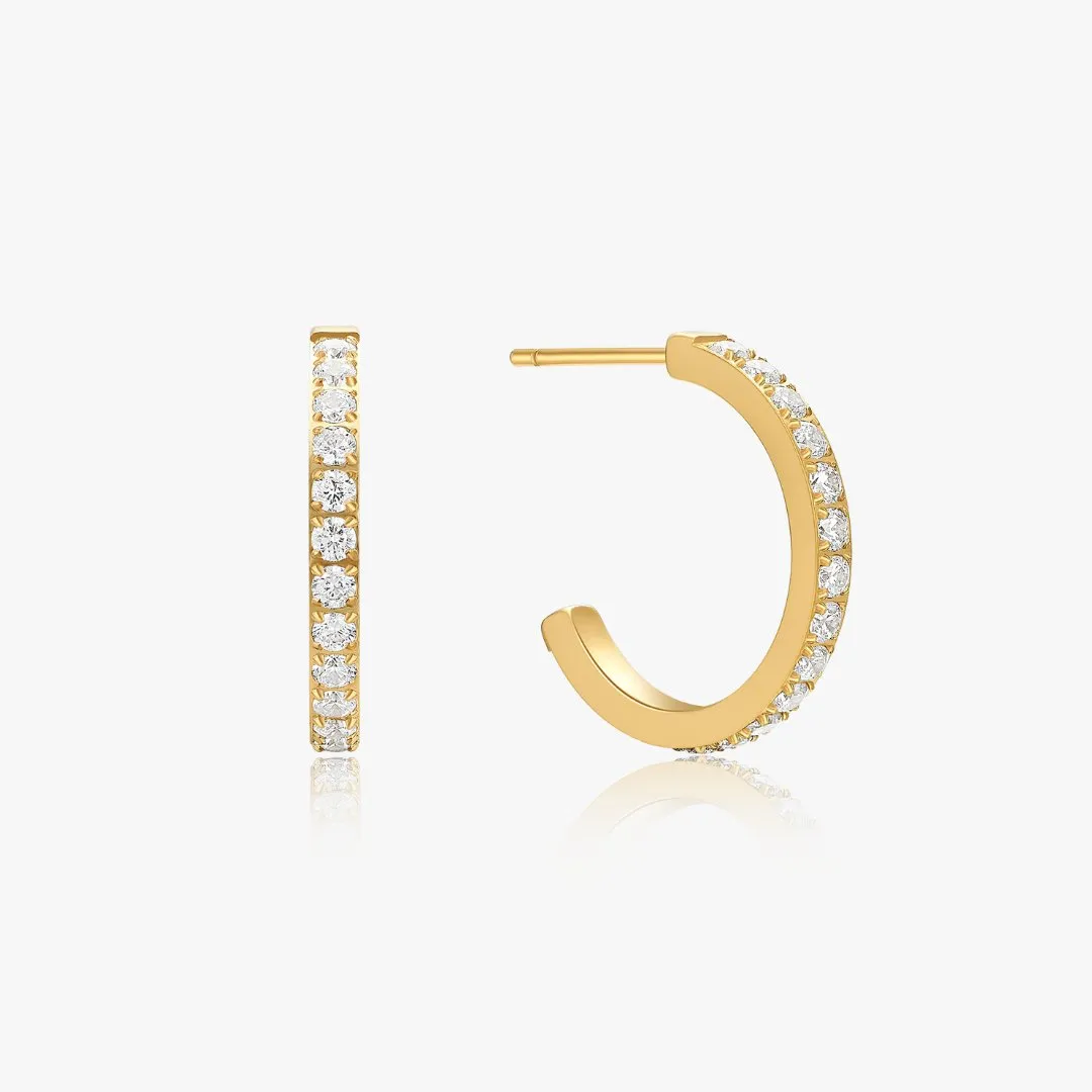 Everyday Medium CZ Hoops