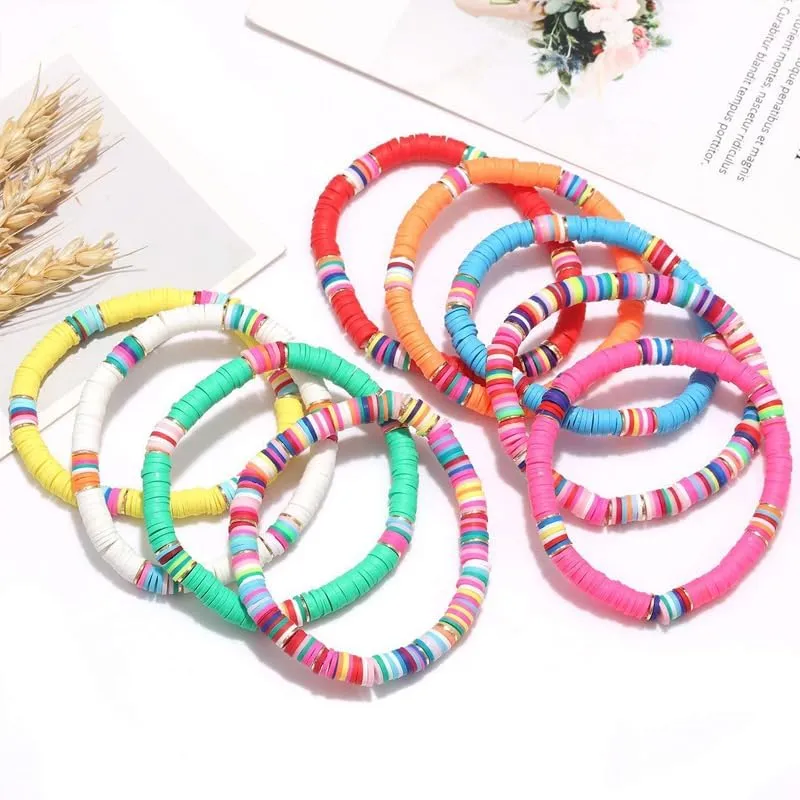 Friendship Bracelets - Beaded Bracelets Set for Teen Women, Stretchable Preppy Bracelets, Stackable & Colorful Bracelets - Ideal Gifts, 4th of July, Halloween, Christmas