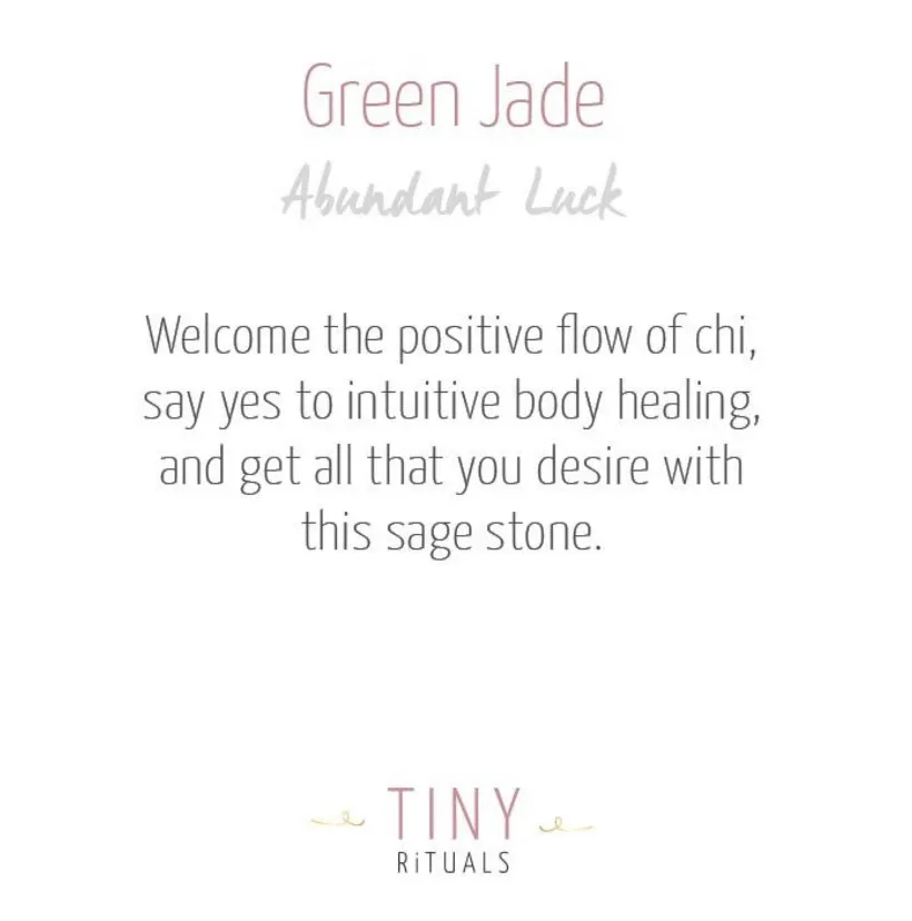 Green Jade Crystal Heart by Tiny Rituals