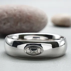 Gretna Green Anvil silver medium wedding ring