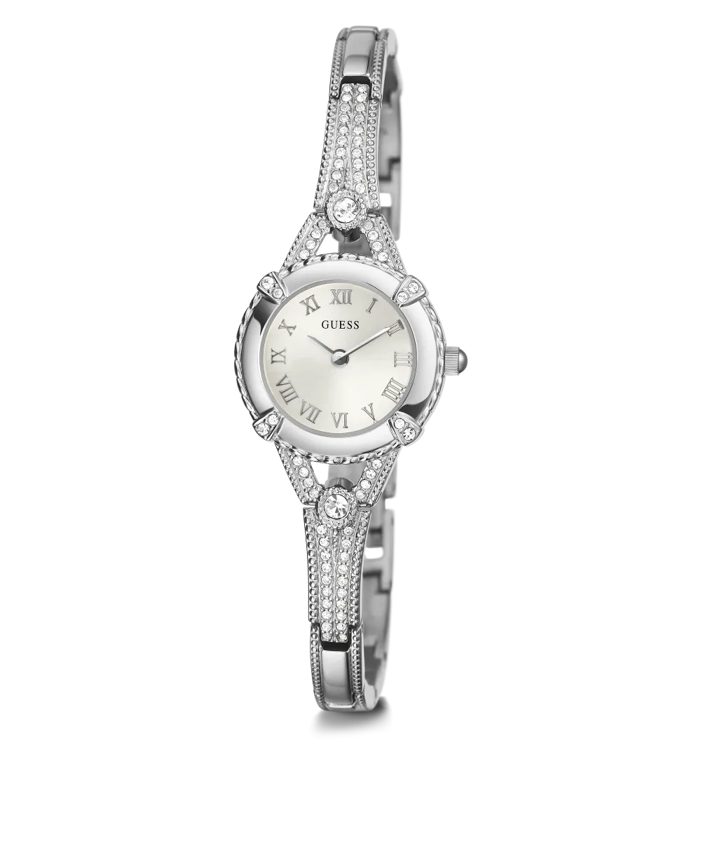 GUESS Ladies Silver Tone Analog Watch
