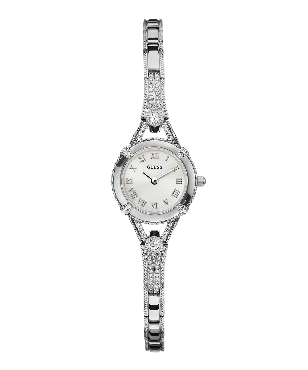 GUESS Ladies Silver Tone Analog Watch