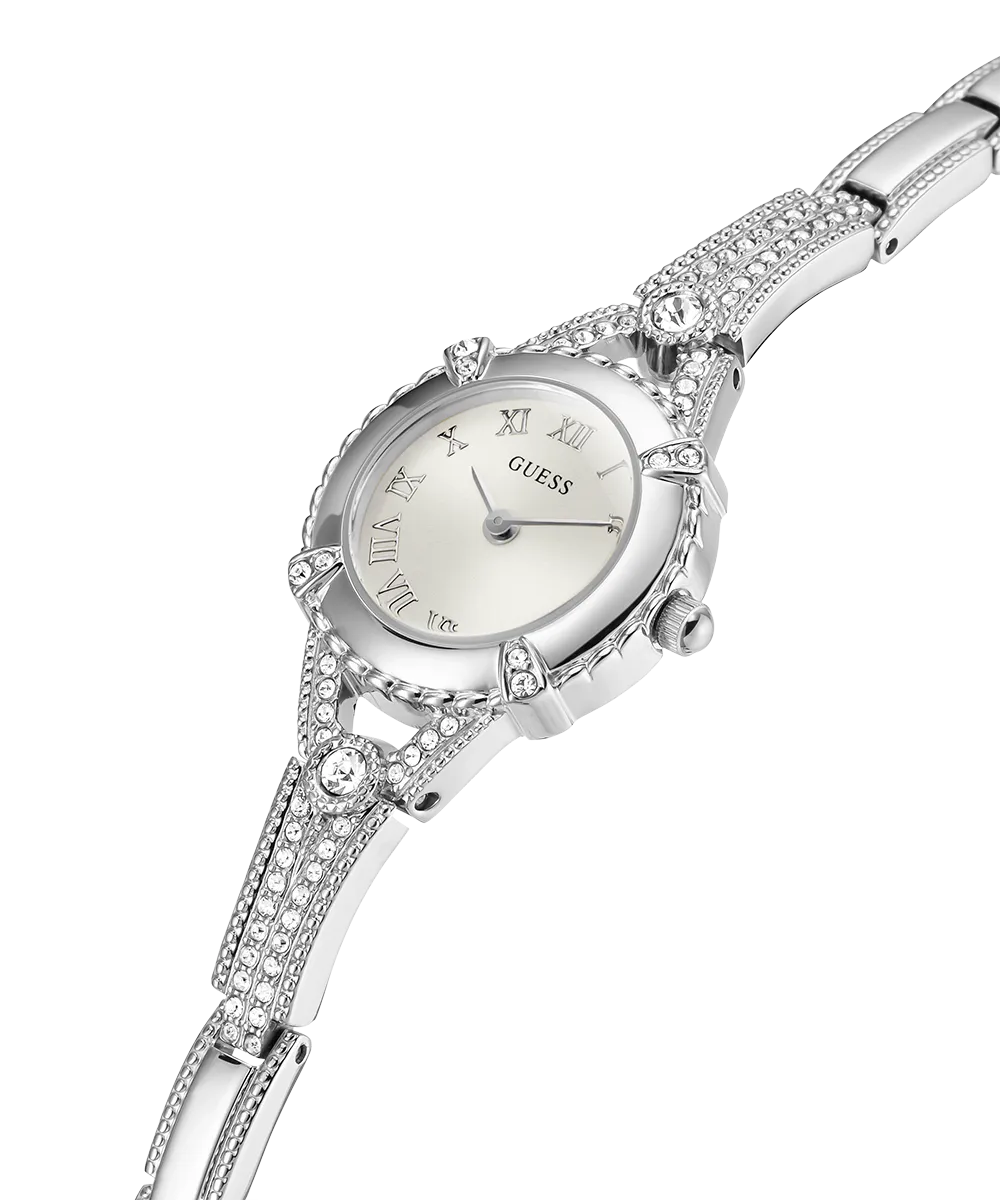 GUESS Ladies Silver Tone Analog Watch