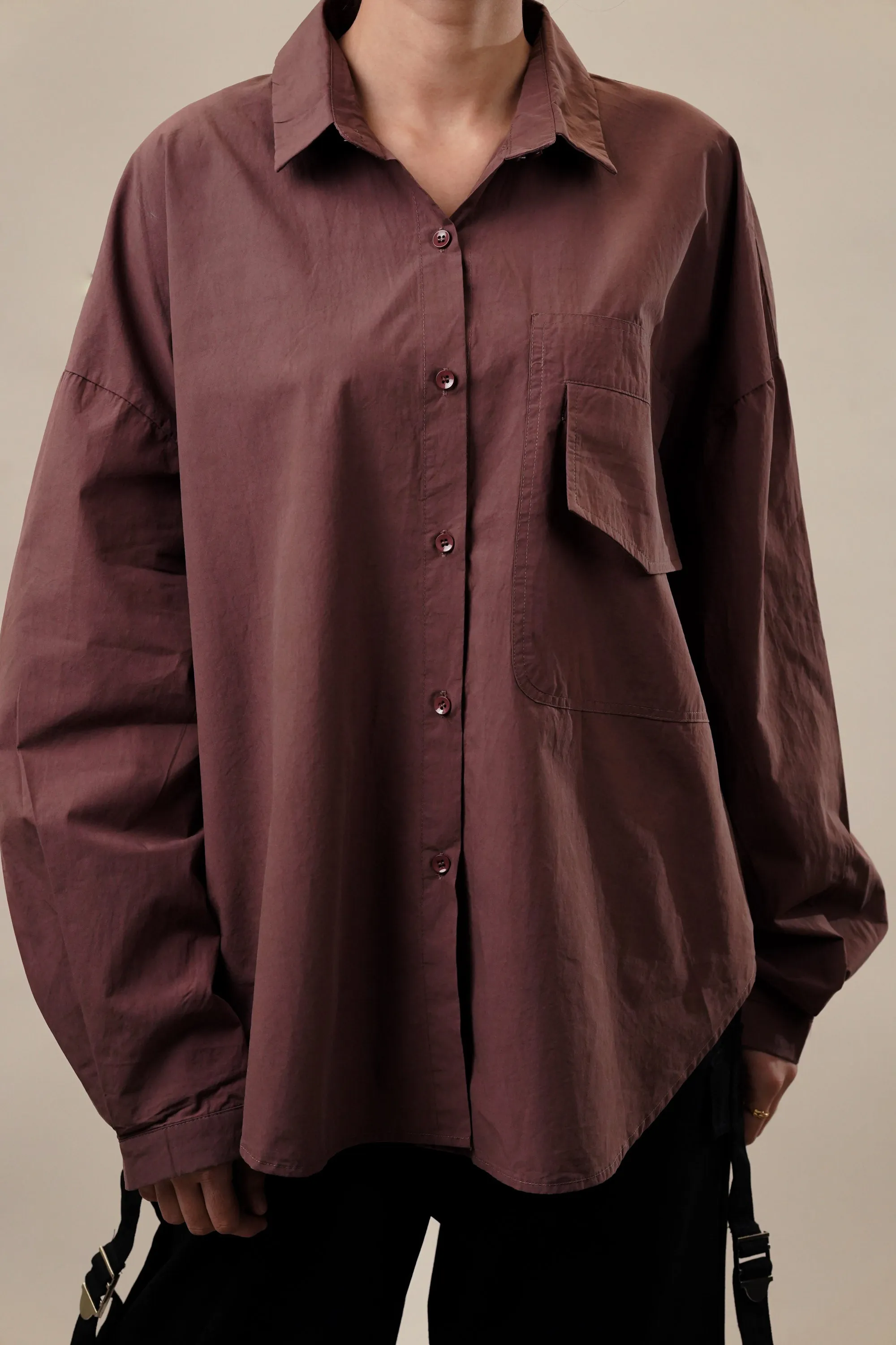 Haze Mauve Oversized Shirt
