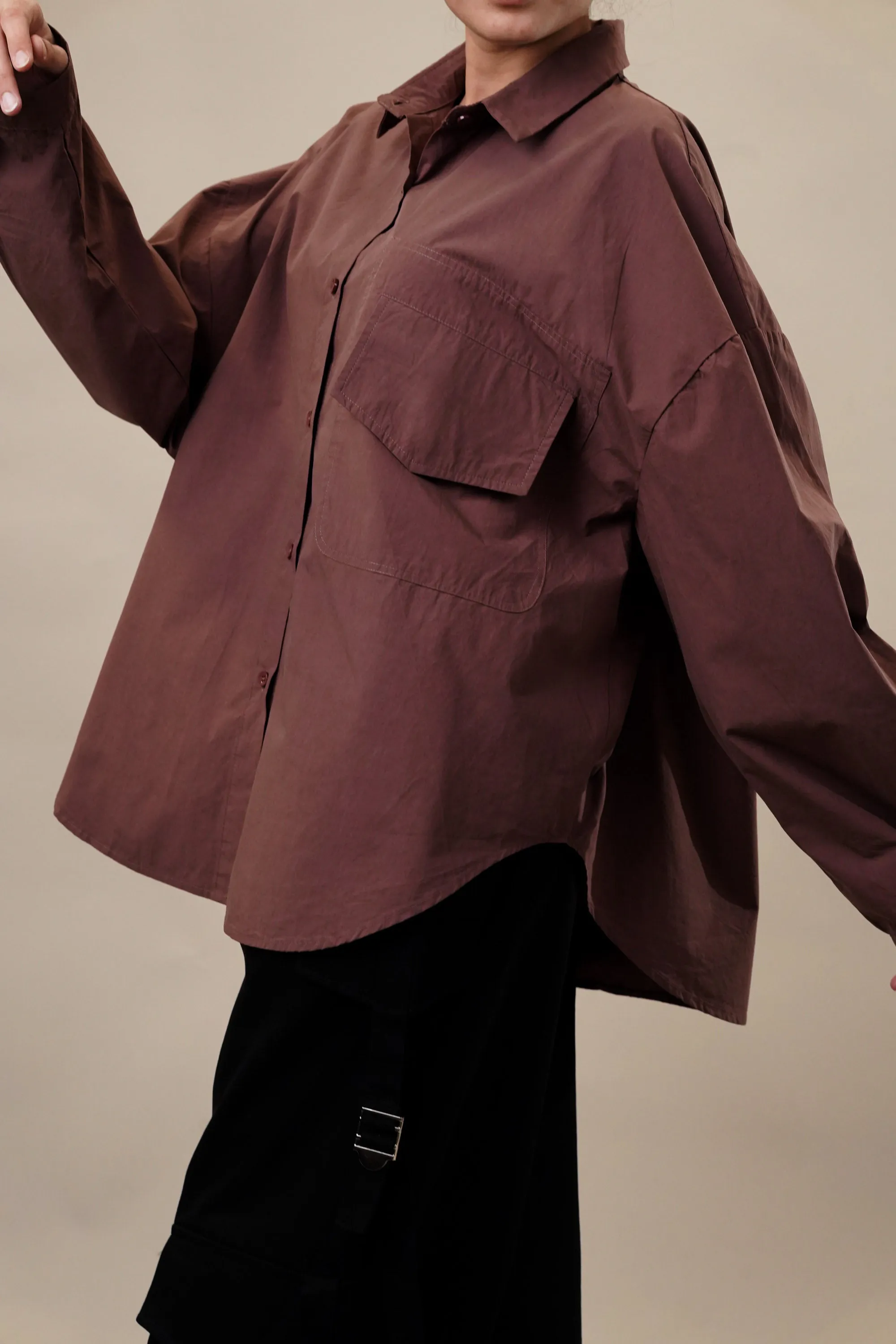 Haze Mauve Oversized Shirt