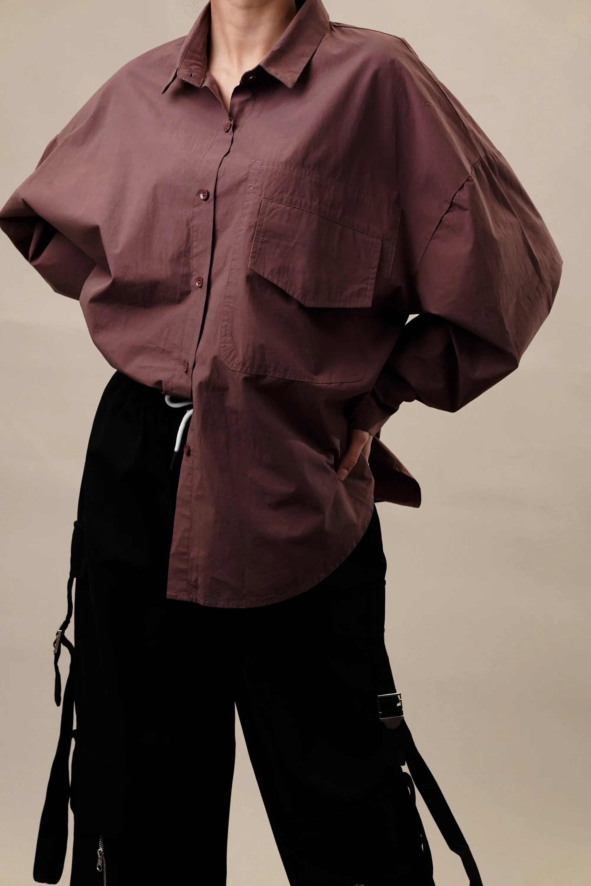 Haze Mauve Oversized Shirt