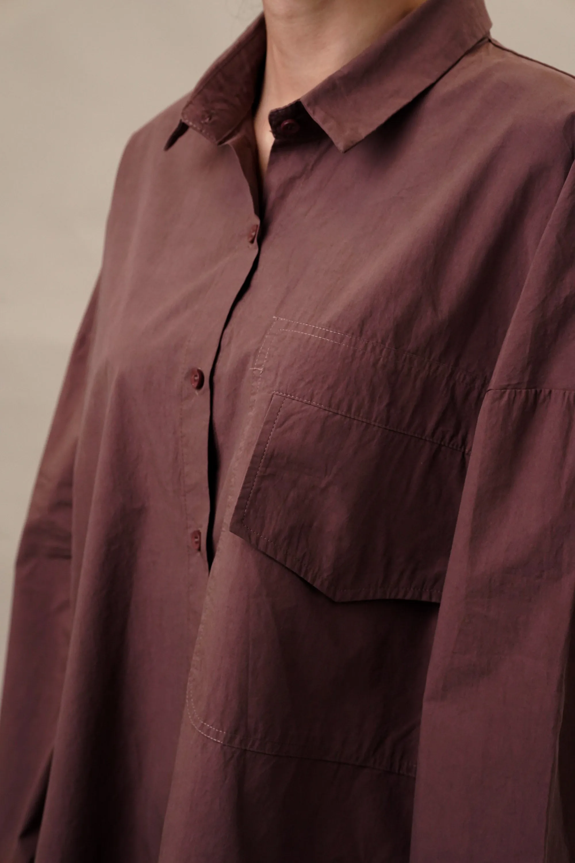 Haze Mauve Oversized Shirt