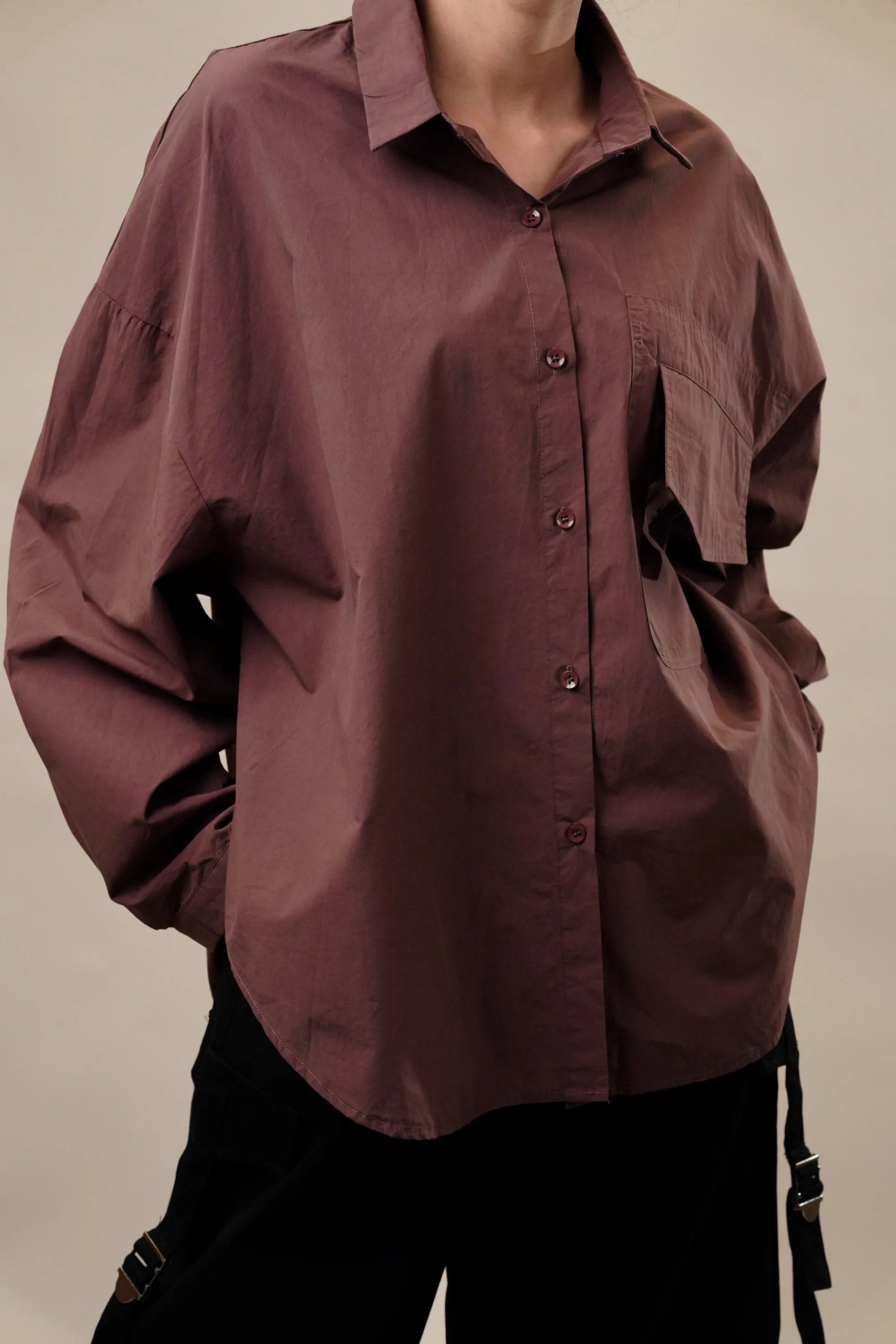 Haze Mauve Oversized Shirt