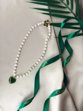 Jada Nephrite Jade Heart Necklace