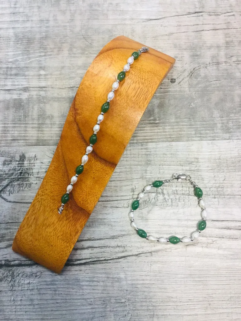 Jade "Rice" Beaded Jewelry
