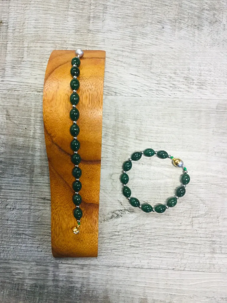 Jade "Rice" Beaded Jewelry
