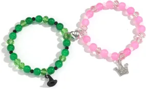 Joyline Friendship Matching Bracelets for Women Witch Crown Charm Best Friend BFF Bracelets Sister Birthday Gift Valentine's Day Jewelry Gifts