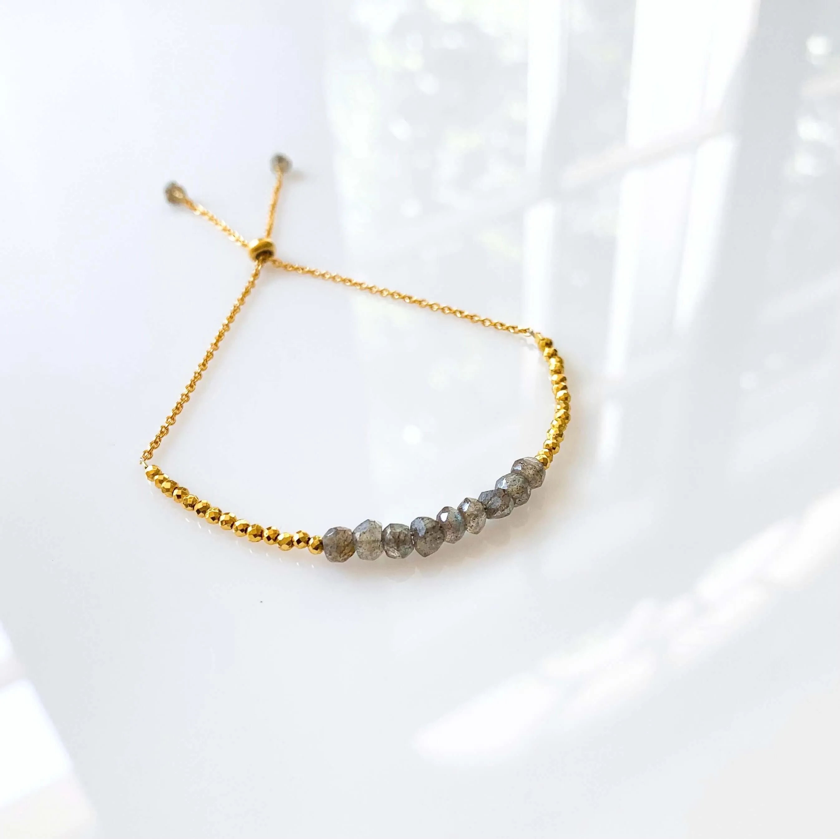 Labradorite Adjustable Stacking Bracelet