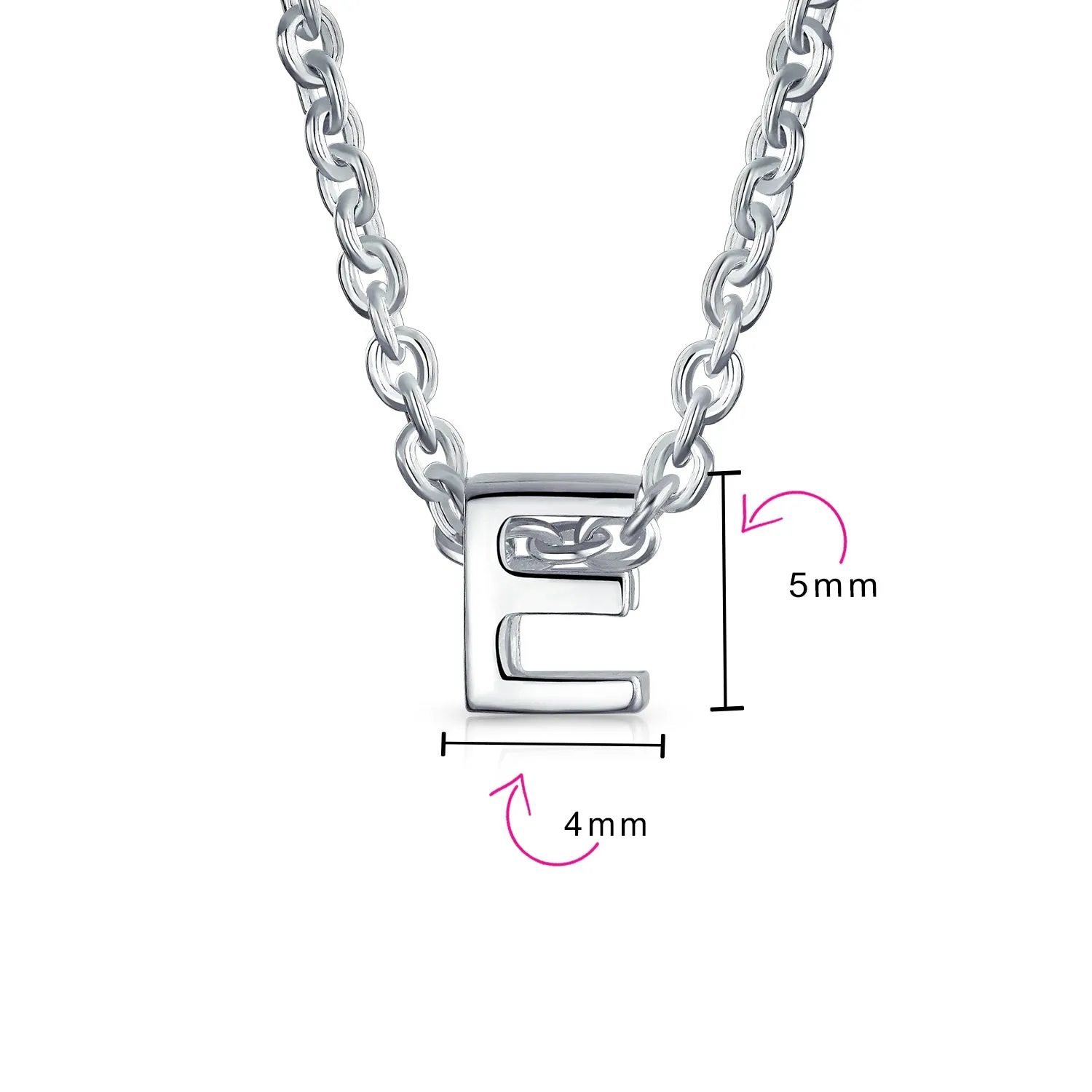Letter Block Alphabet Initial Ankle Bracelet Anklet Sterling Silver