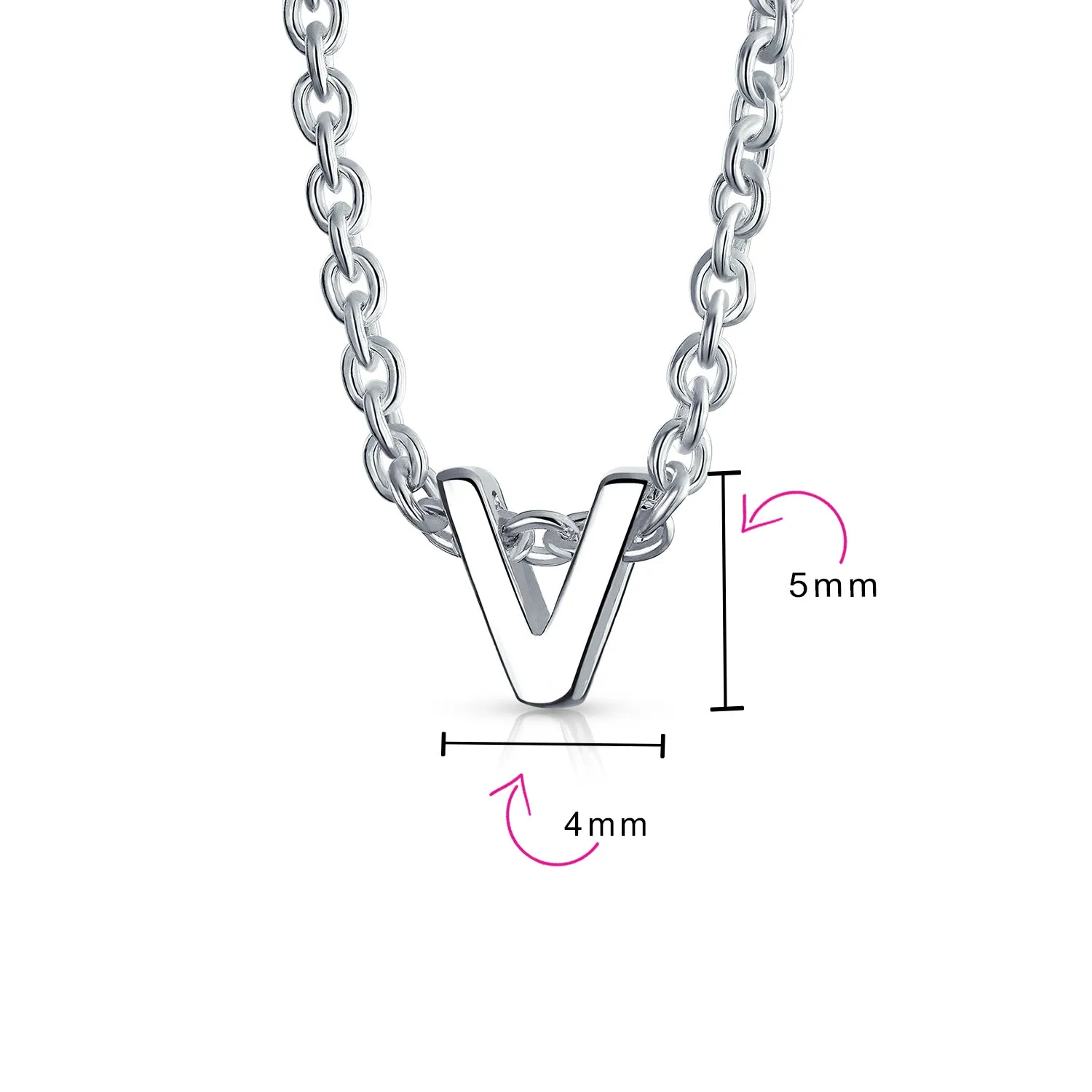 Letter Block Alphabet Initial Ankle Bracelet Anklet Sterling Silver