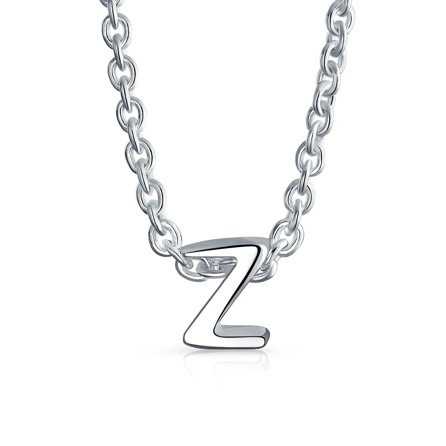 Letter Block Alphabet Initial Ankle Bracelet Anklet Sterling Silver