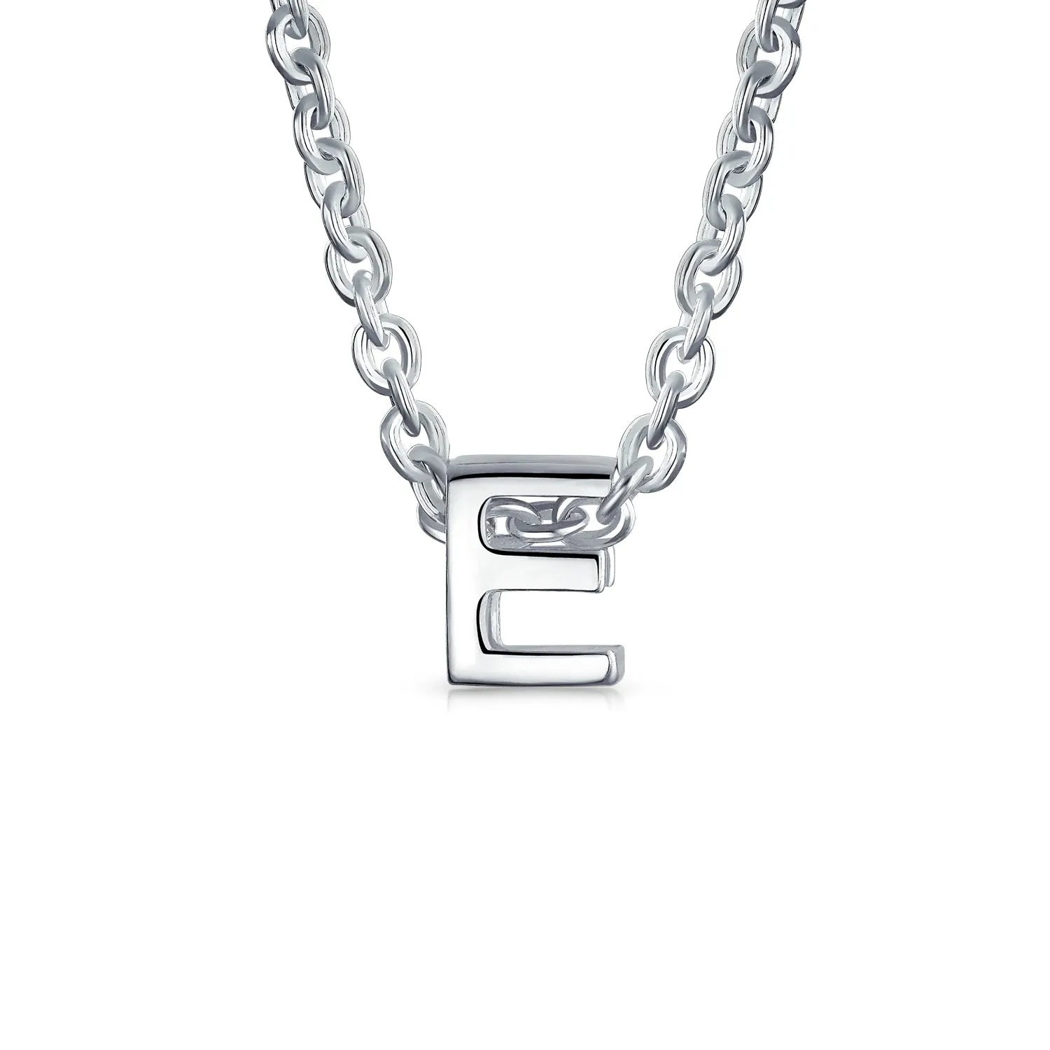 Letter Block Alphabet Initial Ankle Bracelet Anklet Sterling Silver