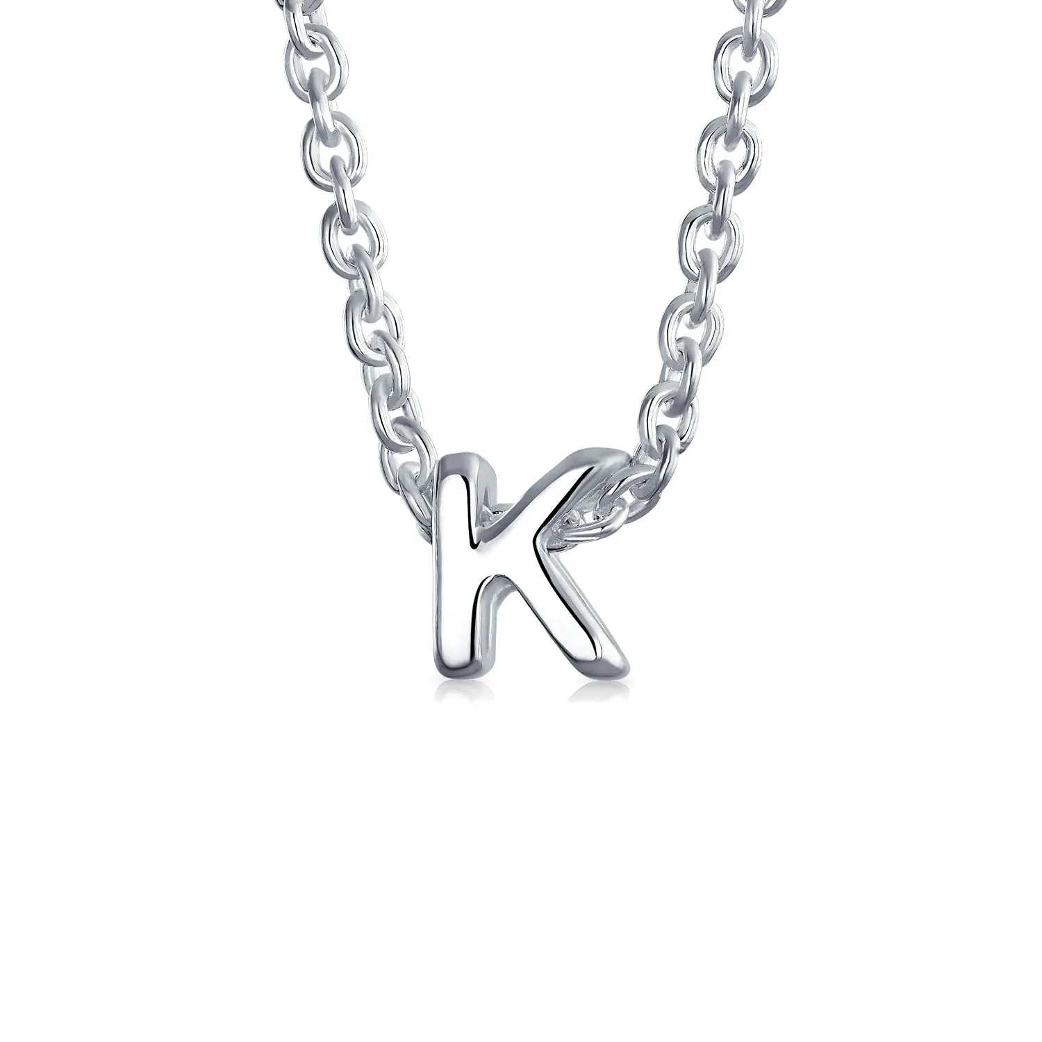 Letter Block Alphabet Initial Ankle Bracelet Anklet Sterling Silver