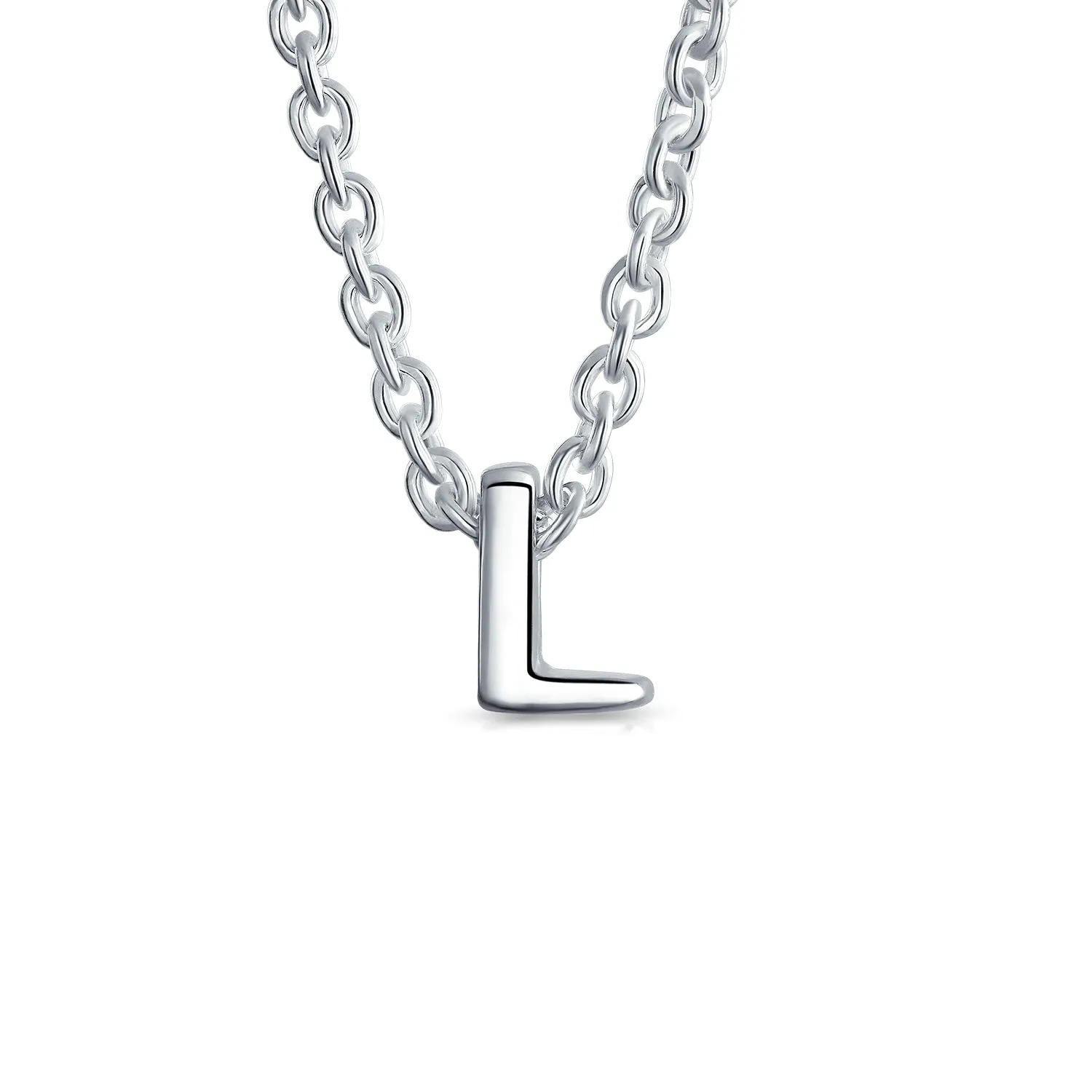 Letter Block Alphabet Initial Ankle Bracelet Anklet Sterling Silver