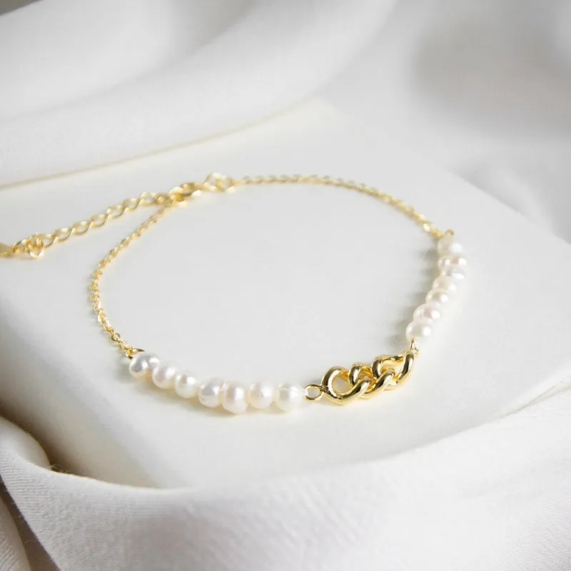 Link Freshwater Pearl Bracelet