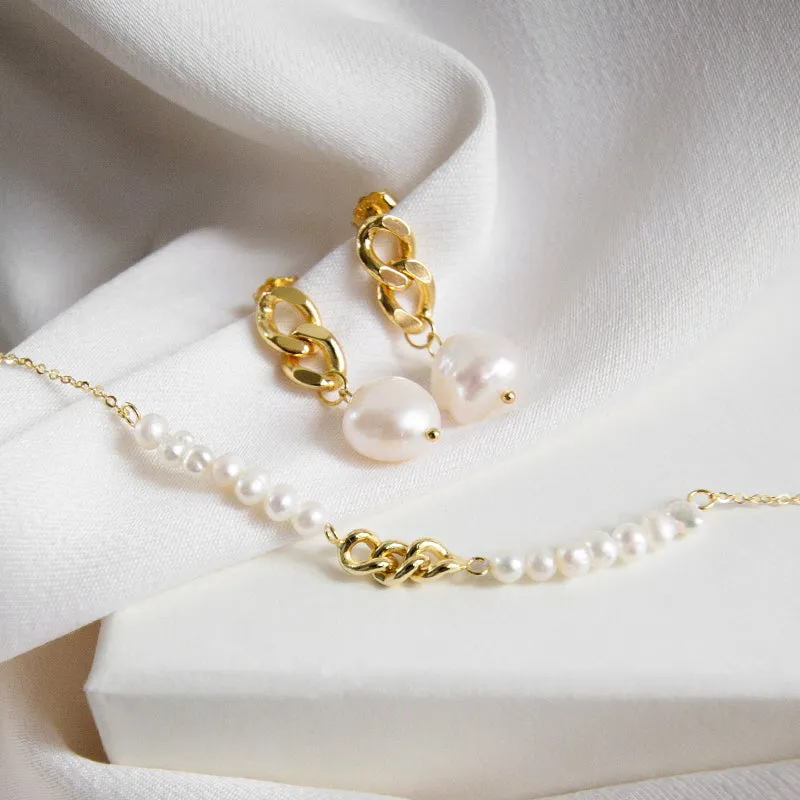 Link Freshwater Pearl Bracelet