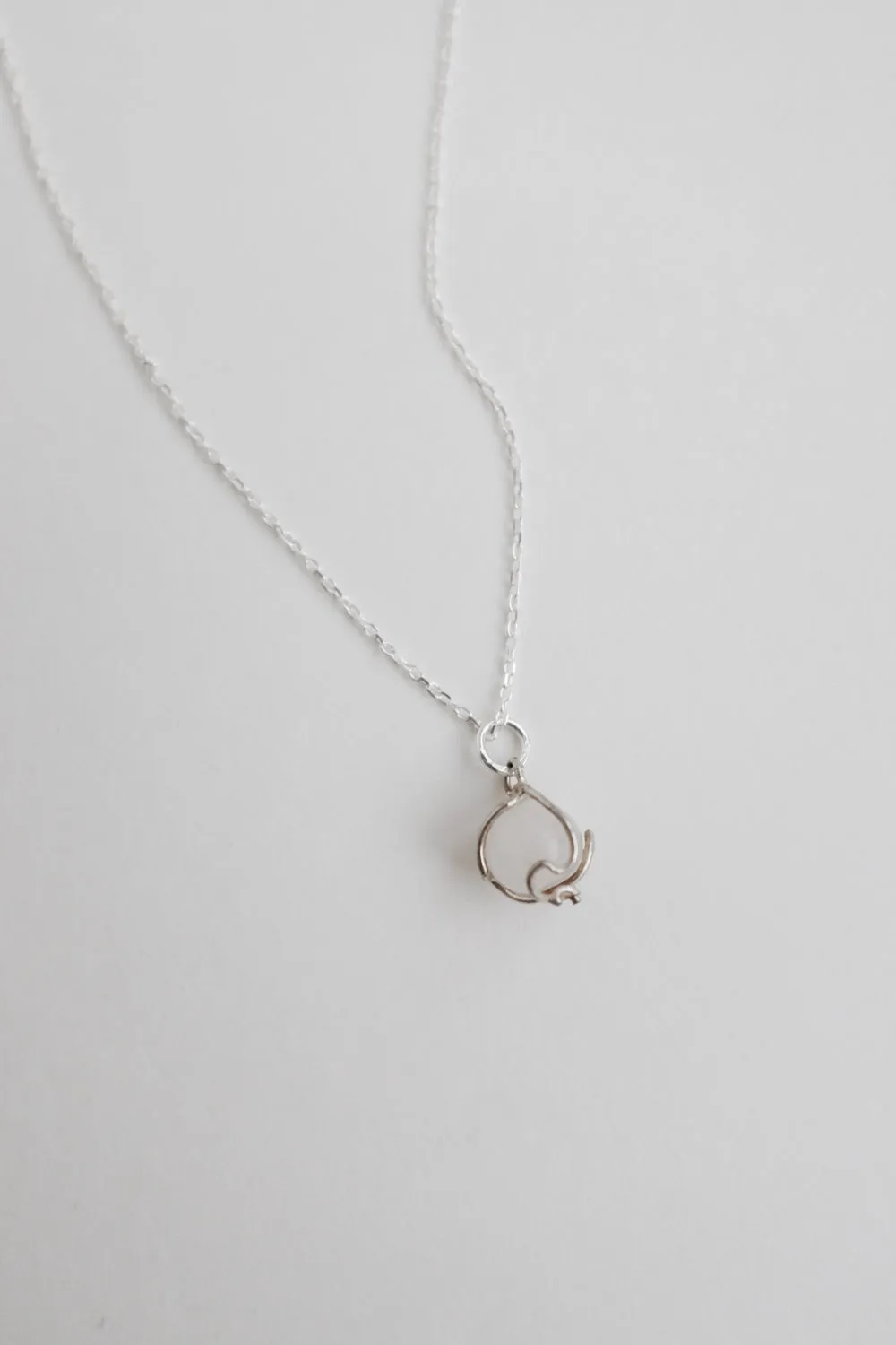 LONG BALL CRYSTAL STONE 925 NECKLACE