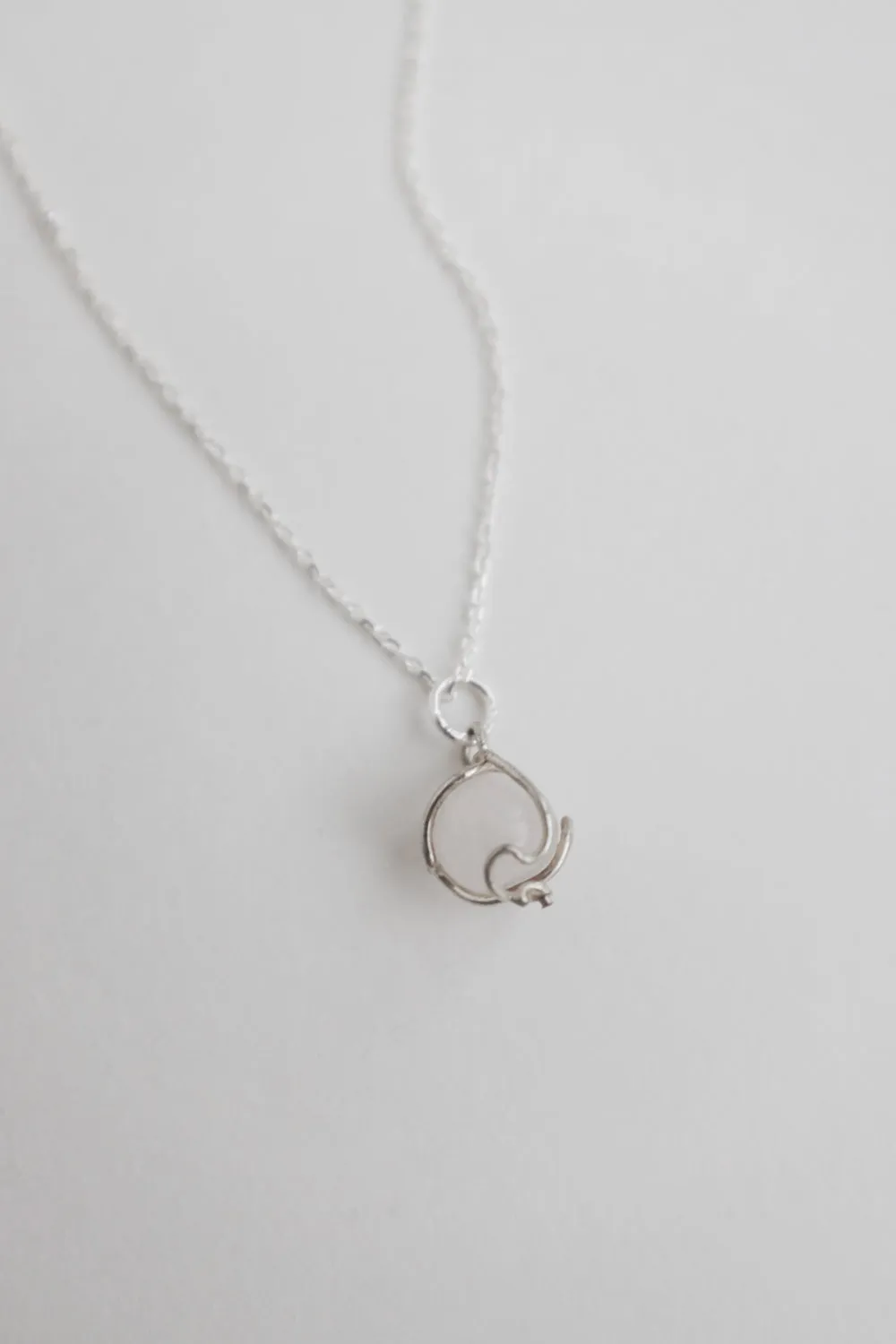 LONG BALL CRYSTAL STONE 925 NECKLACE