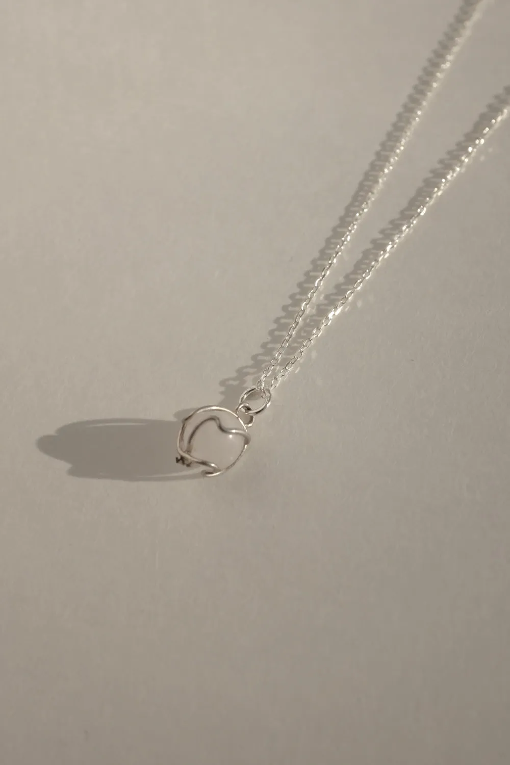 LONG BALL CRYSTAL STONE 925 NECKLACE