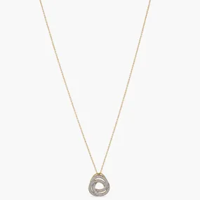 Love Knot CZ Silver Pendant Necklace