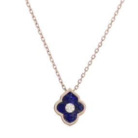 LUCE COLOUR - PENDANT ROSE GOLD LAPIS LAZULI & 1 DIAMOND S