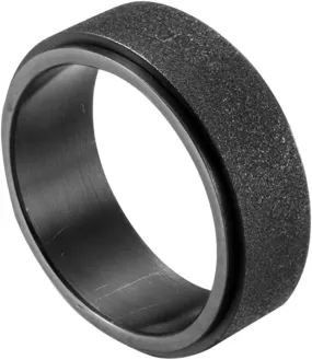 Men's Cool Titanium Steel Ring Fashionable Rotatable Finger Ring Frosted Finish Perfect for Wedding Engagement