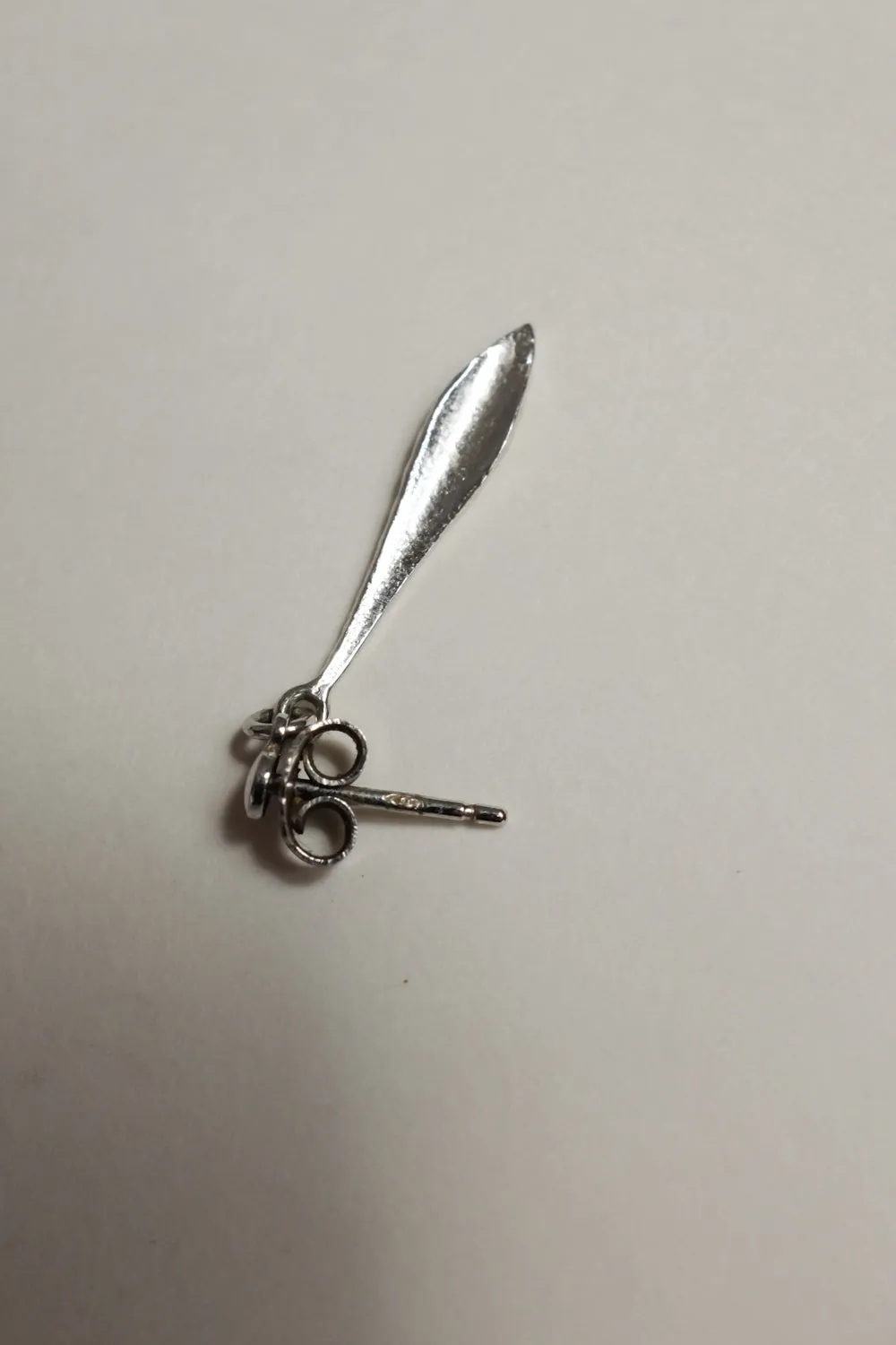 NECKTIE SILVER 925 VINTAGE SMALL EARRINGS