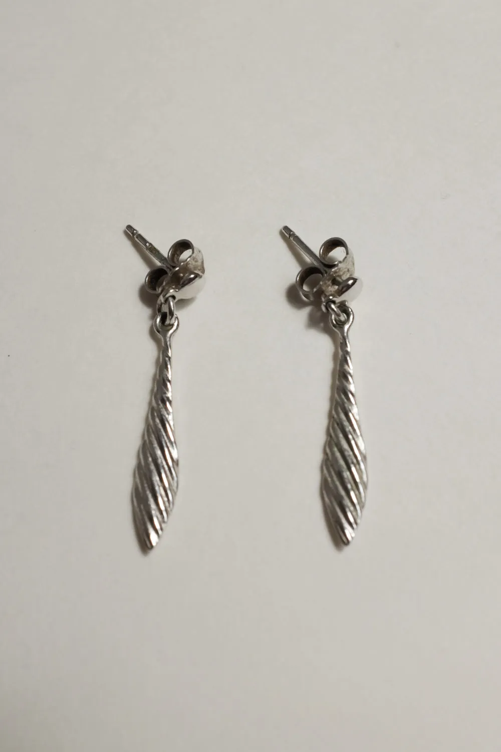 NECKTIE SILVER 925 VINTAGE SMALL EARRINGS