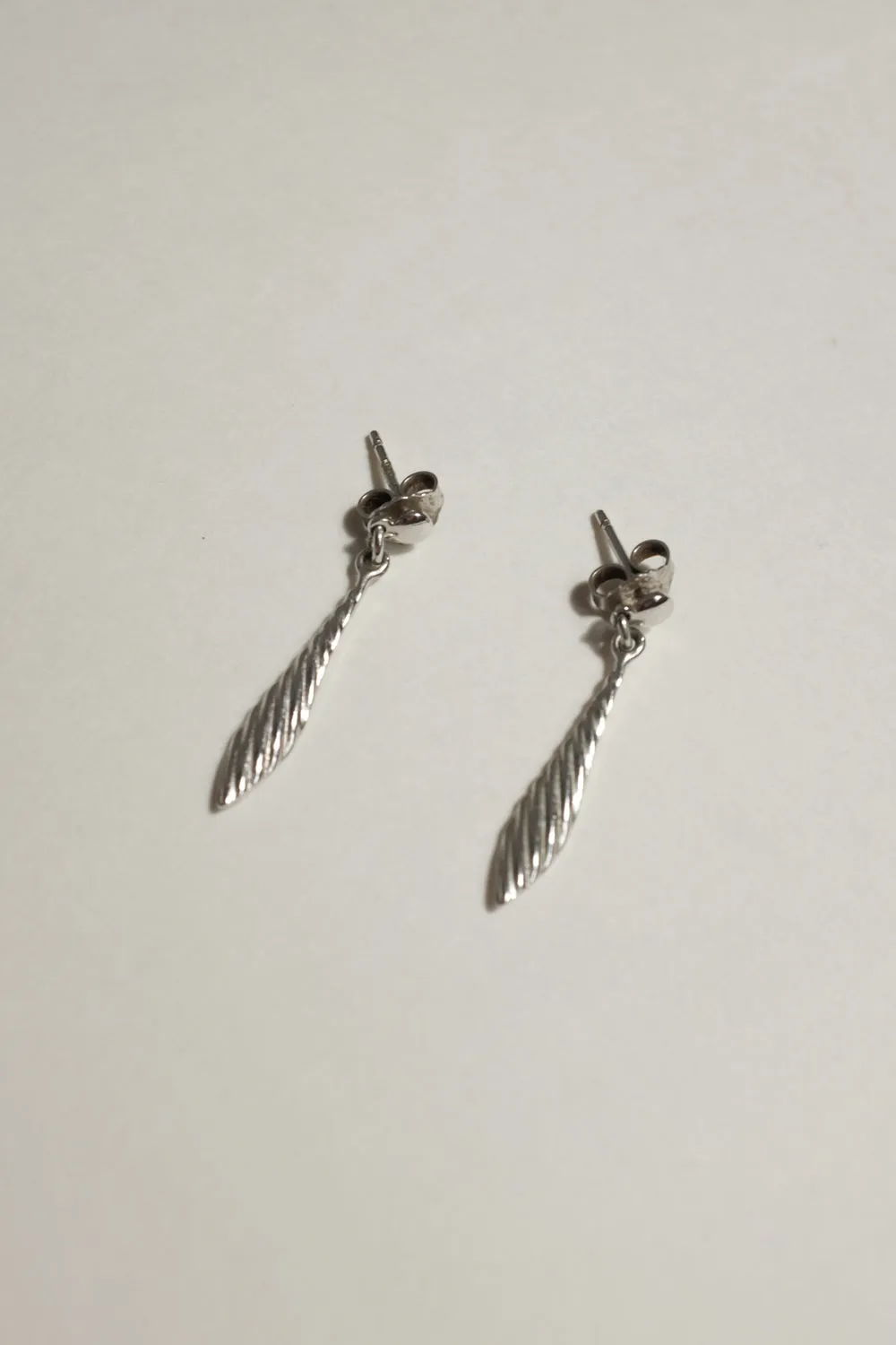 NECKTIE SILVER 925 VINTAGE SMALL EARRINGS